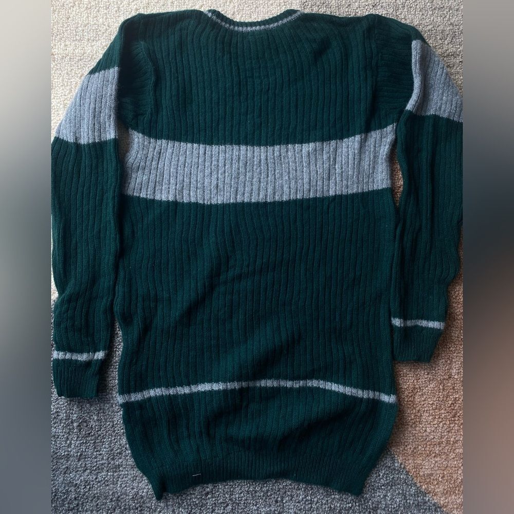 Harry Potter Medium Slytherin Wool Sweater Lambswool Quidditch - Picture 10 of 10